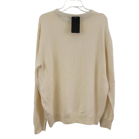 Tricots St. Raphael Men’s Size 2XL Cotton Pullover Crew Neck Vanilla Sweater NWT - Picture 2 of 16